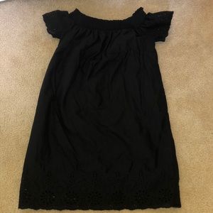 Black off shoulder dress